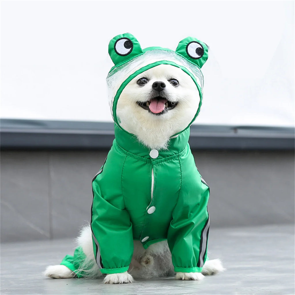 Reflective Hooded Waterproof Dog Raincoat