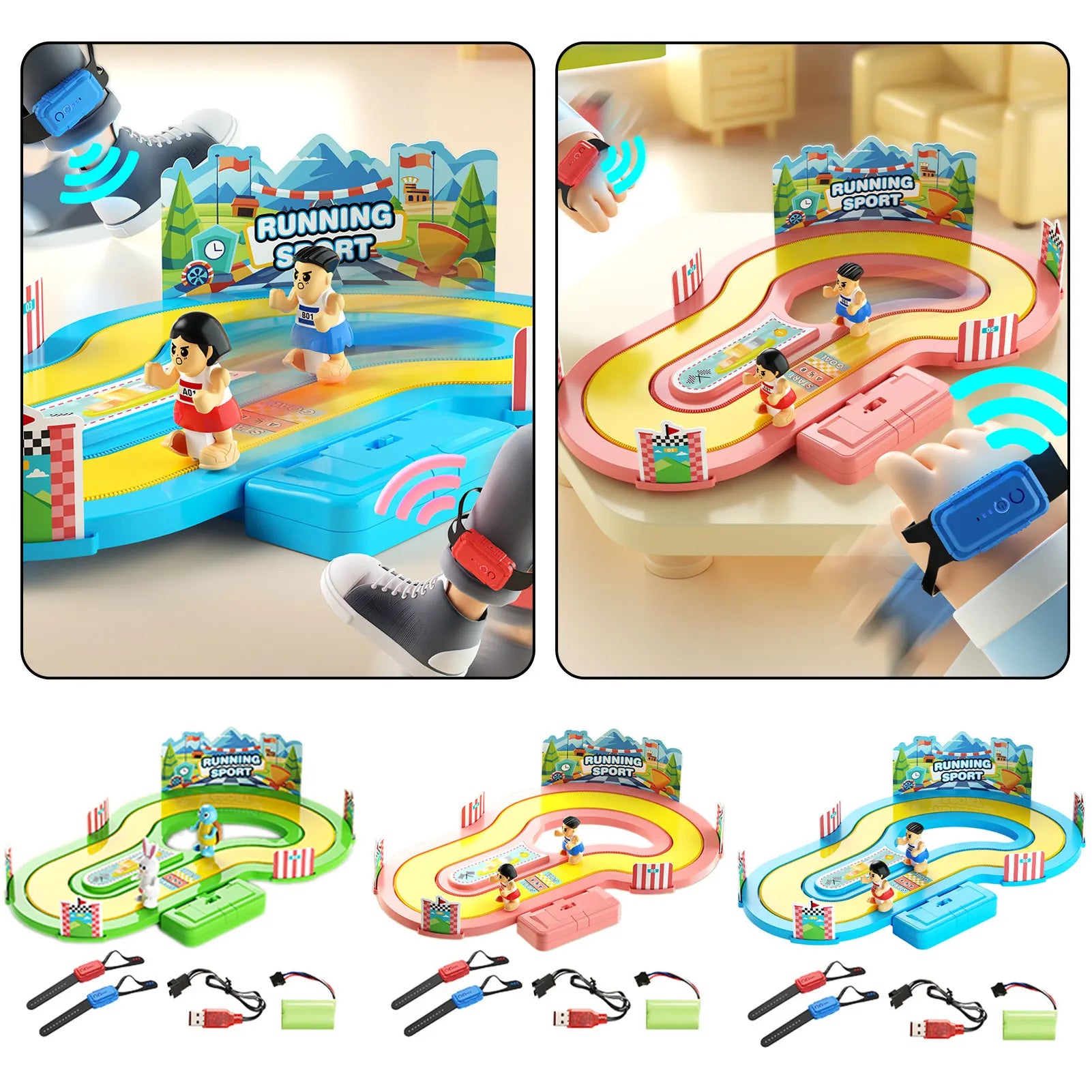 Wireless Motion Sensing Track Racing Game  Interactive Family Game