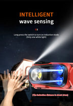 Portable XPG Headlight Sensor Headlamp Mini Flashlight USB Rechargeable High Brightness 4 Modes Night Working Head Torch Light
