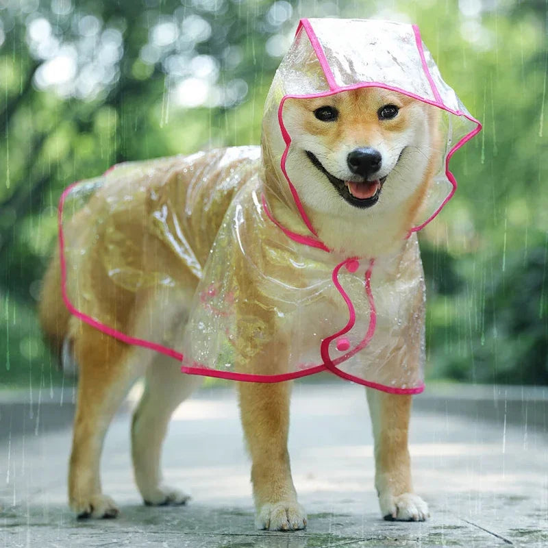 XS-8XL Pet Raincoat Transparent Dog Raincoat Waterproof and Windproof Pet Clothing Large Dog Pet Costume for Rainy Days Walking