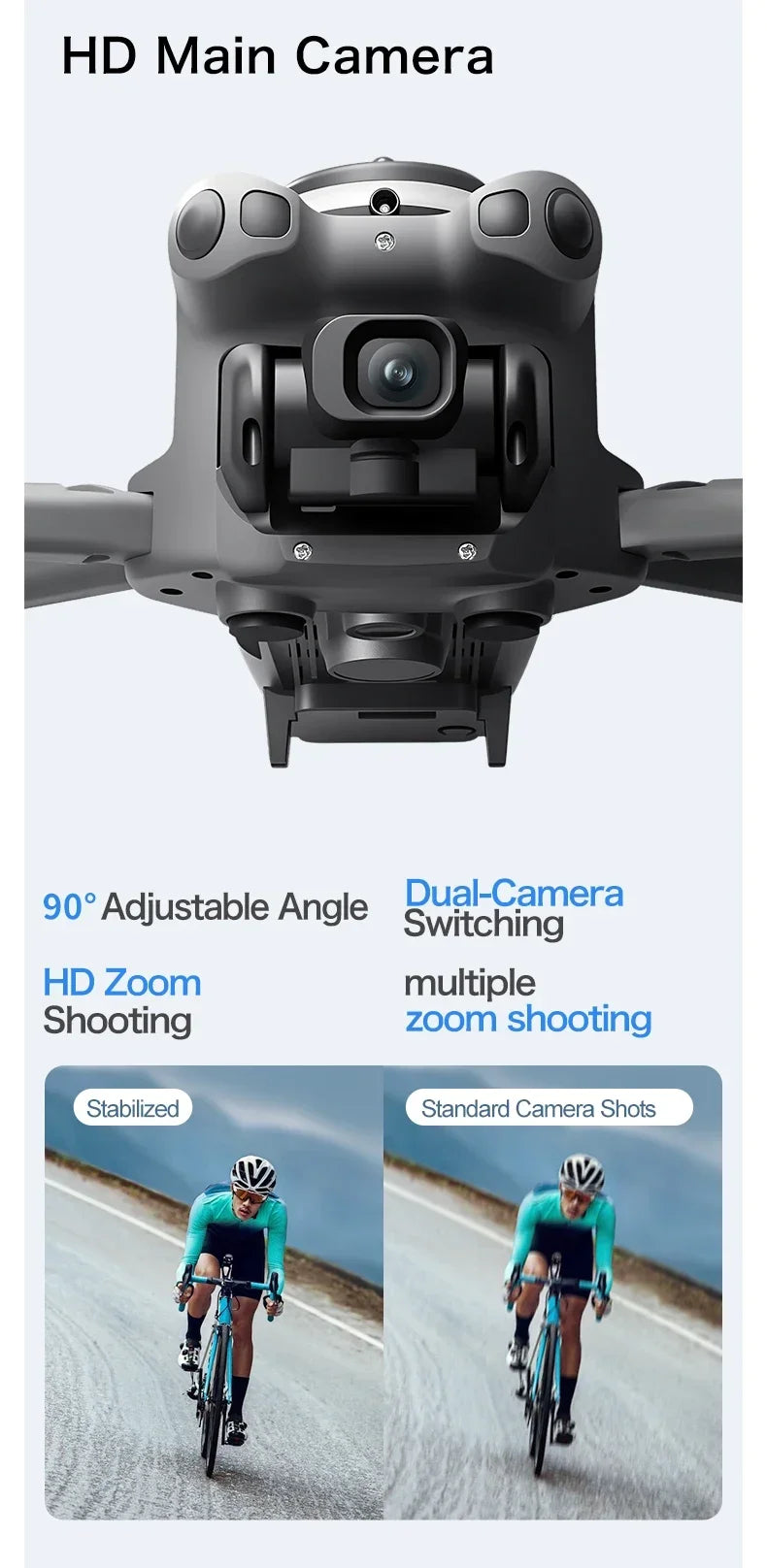 original GT60 Drone 4.3-inch Large Screen Foldable drone 8K HD Dual Camera Gps Brushless Optical Avoidance Airdrop RC Quadcopter