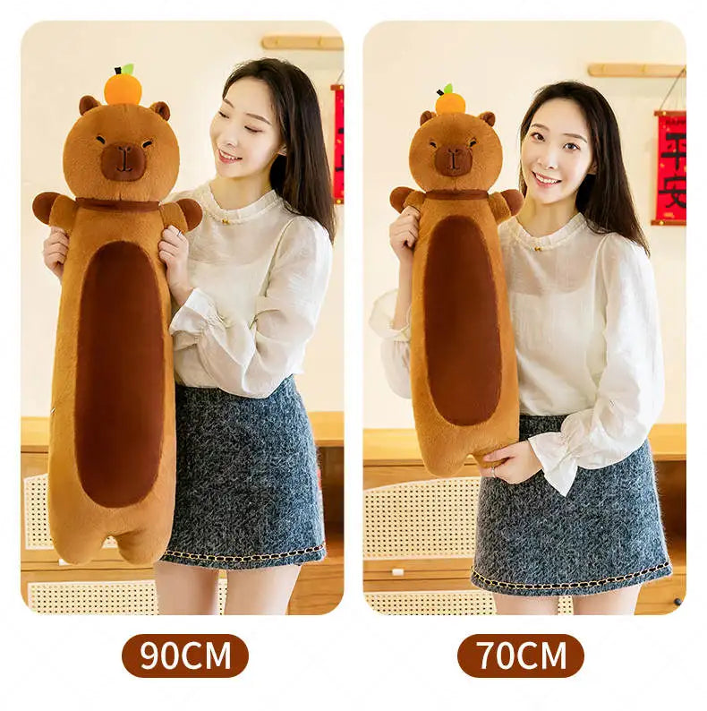 50-110cm Kawaii Giant Long Capybara Plush Pillow Soft Stuffed Animals Cartoon Toys Babys Accompany Sleeping Doll for Girls Gifts