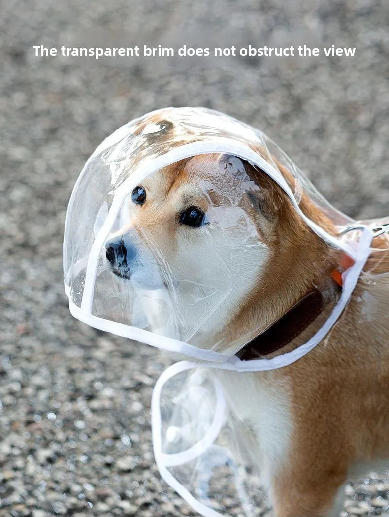 XS-8XL Pet Raincoat Transparent Dog Raincoat Waterproof and Windproof Pet Clothing Large Dog Pet Costume for Rainy Days Walking