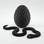 1PCS Mobile Joint Simulation Cobra and Snake Egg Statue - Creative Desktop Decoration Sculpture Home Decoration Ornament Gift