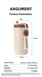 450ML Stainless Steel Thermo Water Bottle LED Temperature Display Coffee Cup Keep Cold and Heat Thermal Mug Travel Vacuum Flask