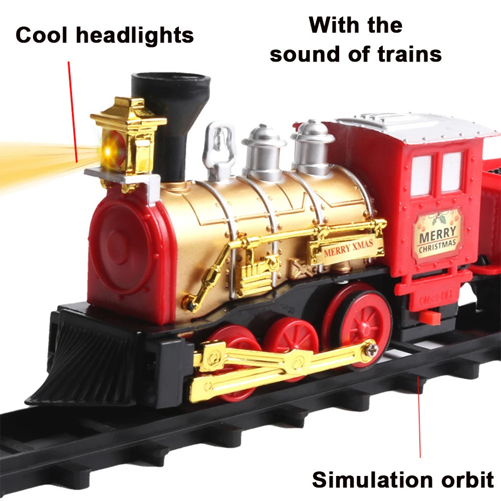 New Electric Train Set Mini Santa Claus Rail Car Toy Creative Decoration Christmas Tree Train Gift Children's Gifts