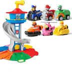 hot Paw Patrol Toy Set Cartoon Anime Figures Patrol Canine Chase Skye Rebound Bicycle Home Decoration  Christmas Birthday Gifts