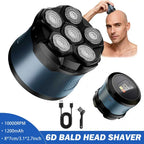 Electric Head Shavers for Bald Men -  Waterproof 6D Magnetic Stainless Head, Upgraded Smooth Shave, Wet & Dry, Type-C Charging, Easy Clean, LED Display, Gifts for Men