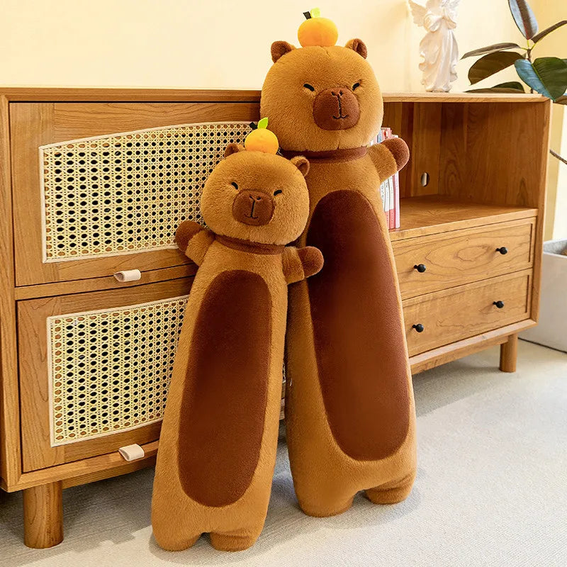50-110cm Kawaii Giant Long Capybara Plush Pillow Soft Stuffed Animals Cartoon Toys Babys Accompany Sleeping Doll for Girls Gifts