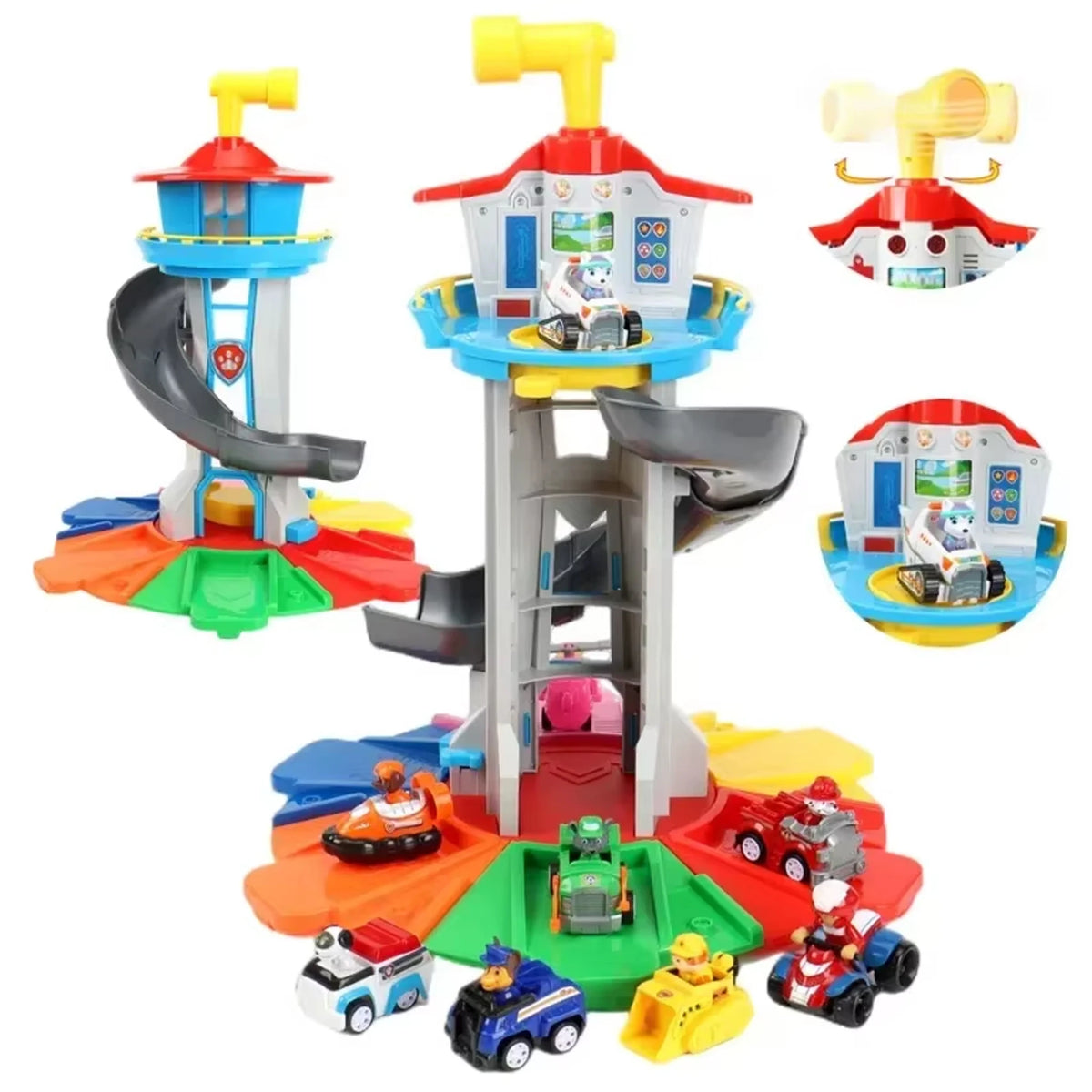 hot Paw Patrol Toy Set Cartoon Anime Figures Patrol Canine Chase Skye Rebound Bicycle Home Decoration  Christmas Birthday Gifts