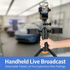 3-in-1 Multi-Phone Live Streaming Stand for TikTok  YouTube - Handheld Tripod
