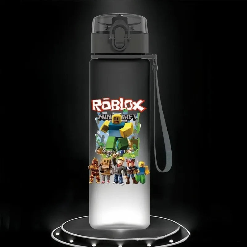 New Robloxs Figure Student Casual Sports Water Cup Plastic Frosted Cups Student Daily Necessities Gifts 560ml