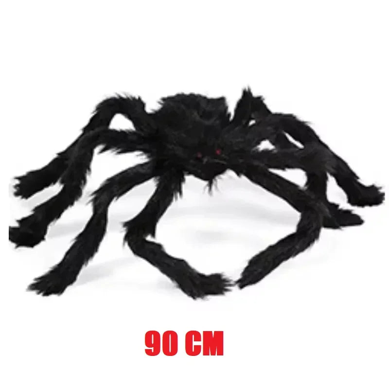 Giant Plush Halloween Spider Decoration – 30–200cm