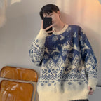 Men's Colour Block Hooded Christmas Jumper