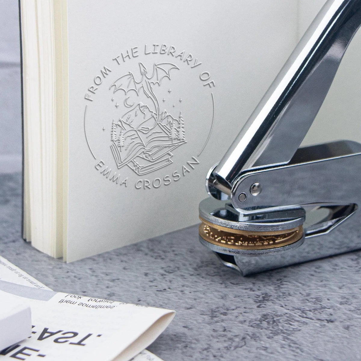Personalised Metal Embosser Stamp – Custom Logo & Seal