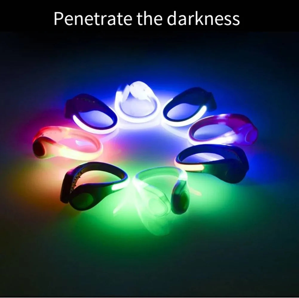 LED Luminous Shoe Clip Light Outdoor Running Cycling Bicycle RGB Novelty Lighting Safety Night Warn Lamp Glowing Zapato Ciclismo