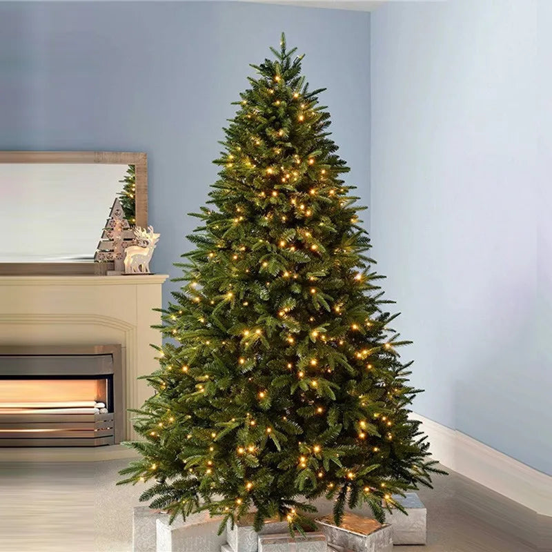 2026 new Christmas decoration high-end PE mixed Christmas tree, encrypted branches with lights, Christmas tree