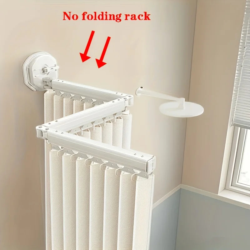 High-Quality Foldable Shower Curtain with Hooks & Ties, Invisible Wet-Dry Separation, Easy Store, Modern Home Decor Style