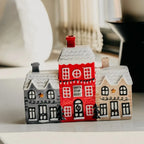 Christmas house resin wooden house snow winter incense cone burner ornament landscape decoration gift