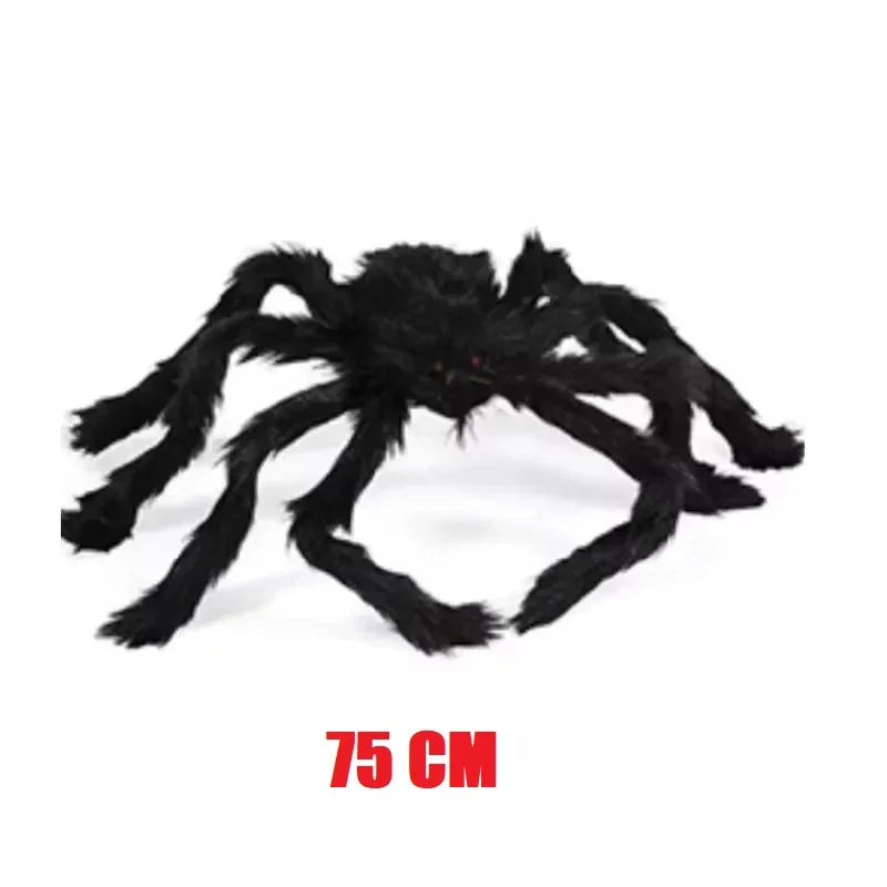 Giant Plush Halloween Spider Decoration – 30–200cm