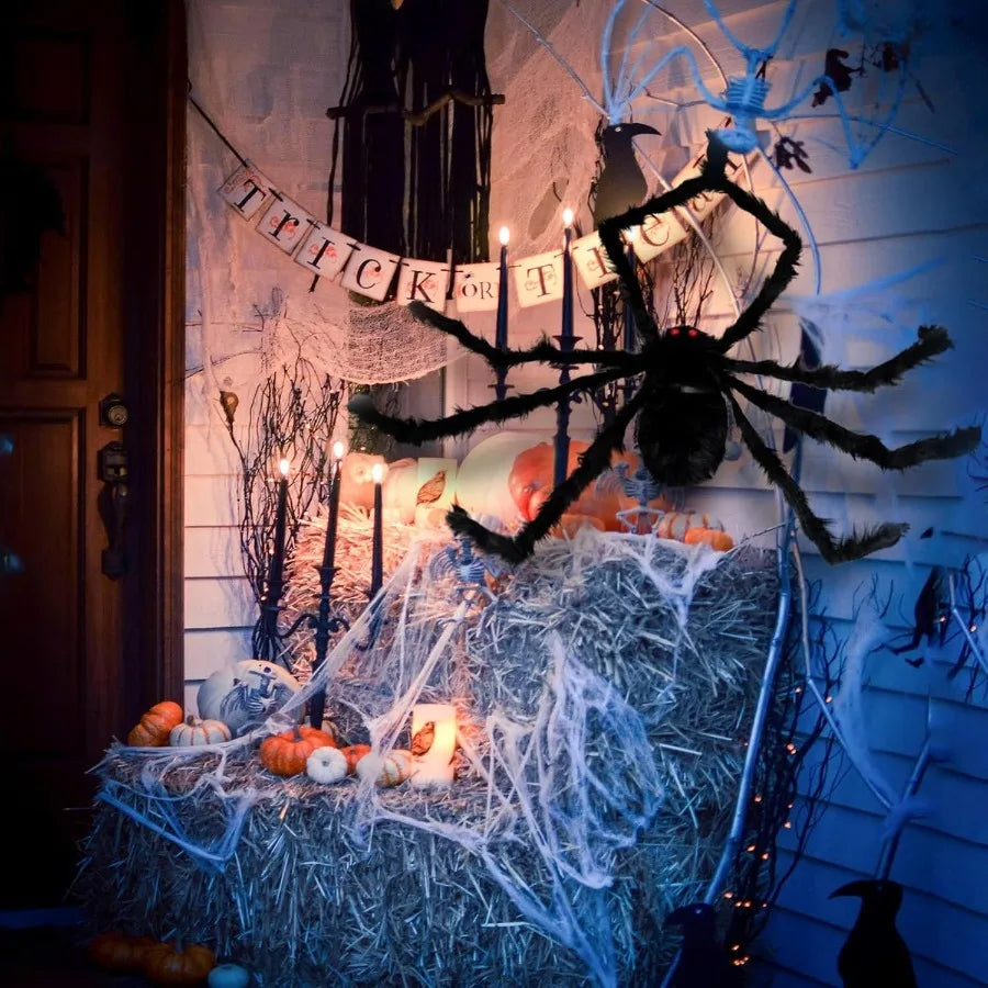 Giant Halloween Spider Decoration for Indoor & Outdoor Use