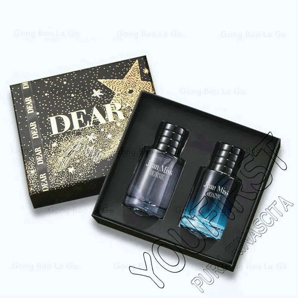 Brand Perfume Men Gift Box 2pcs Set 100ml Lasting Fragrance Perfumes De Mujer Floral Scent Man Cologne Pheromone Parfums Homme