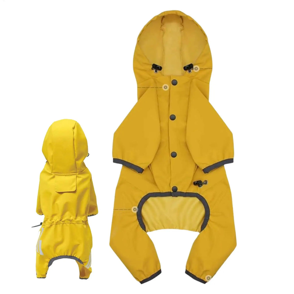 Waterproof Dog Raincoat Adjustable Lightweight Pet Rain Jacket for Small Medium Large Dogs Winter Outdoor Walking Activities