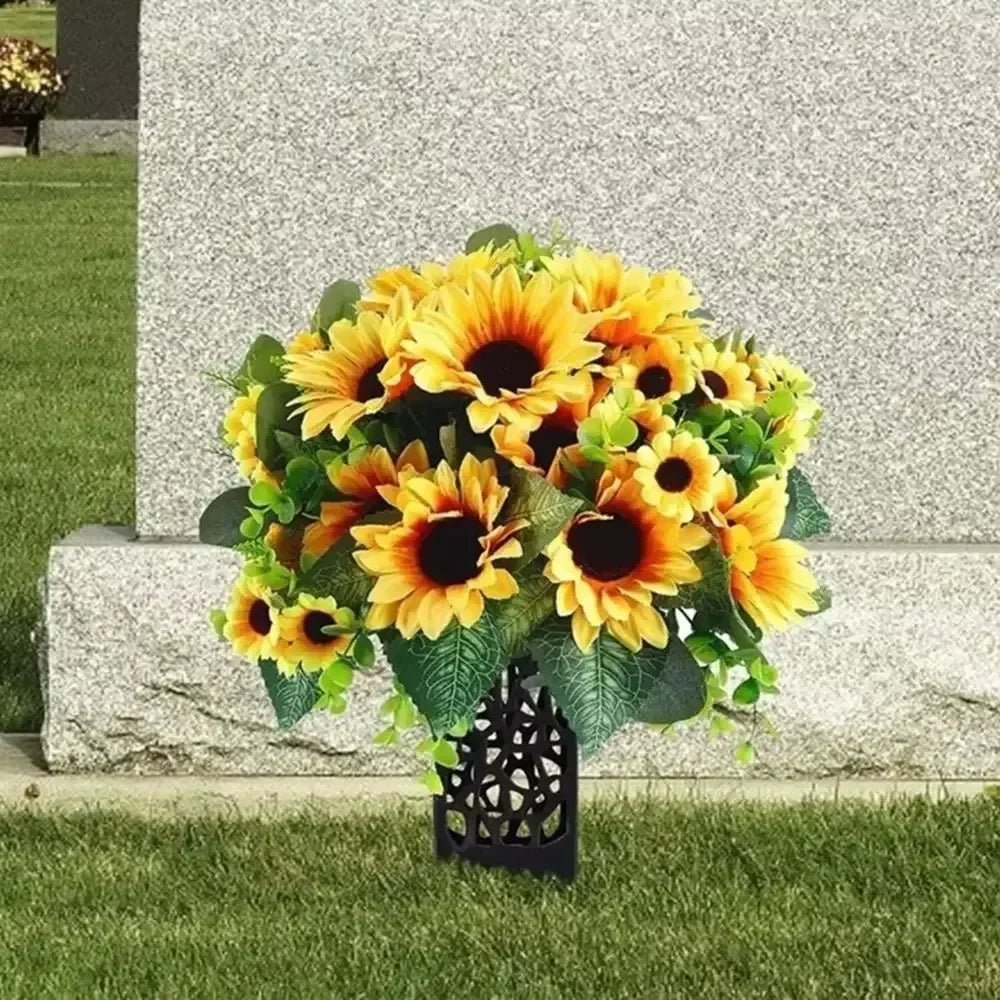 1/2/4PCS Cemetery Vase Plastic Cemetery Vase Decorations Gravestone Grave Yard Ground Outdoor Flower Marker Home Decorations