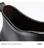Couple's Short-Tube Non-Slip Plastic Rain Boots, Outdoor Commuting Waterproof Shoes, Pvc One-Piece Molded Women's Water Boots,
