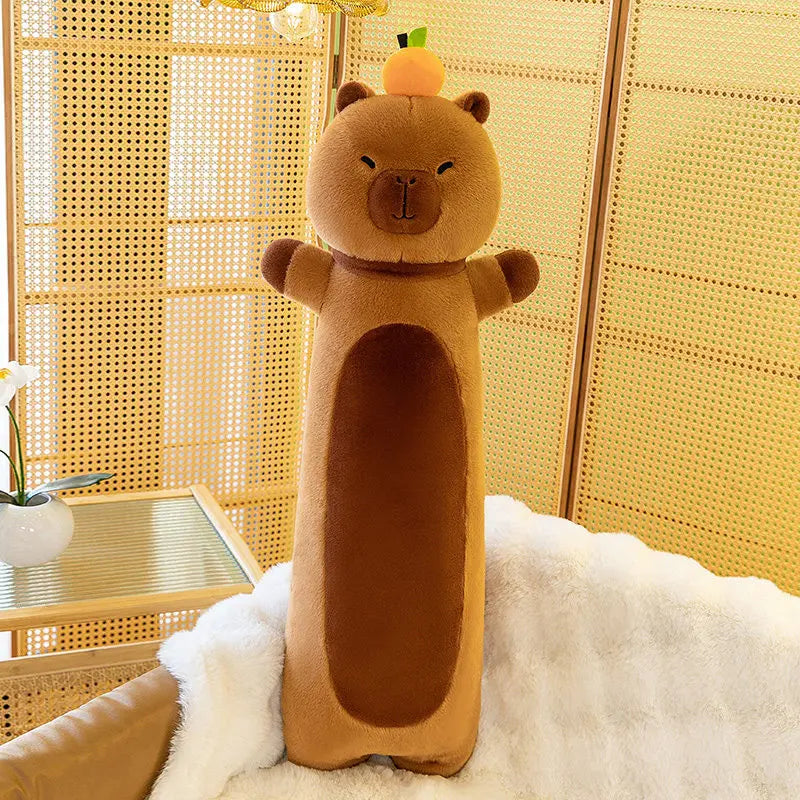 50-110cm Kawaii Giant Long Capybara Plush Pillow Soft Stuffed Animals Cartoon Toys Babys Accompany Sleeping Doll for Girls Gifts