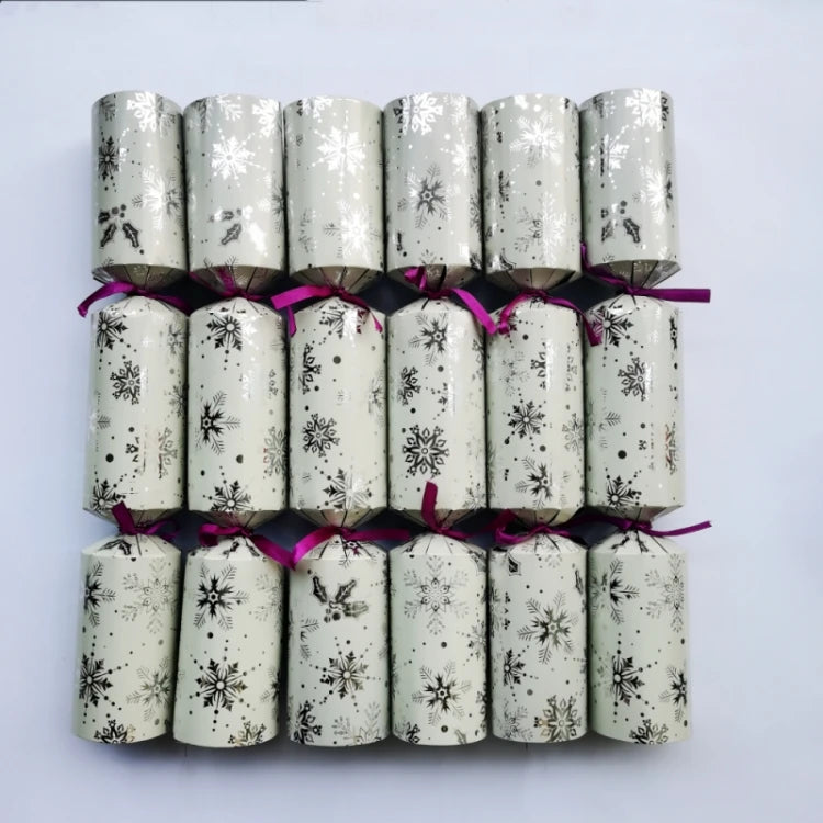 12 Inch Christmas Crackers Set of 6pcs, Christmas poppers, Christmas crackers with snap and prizes for adults