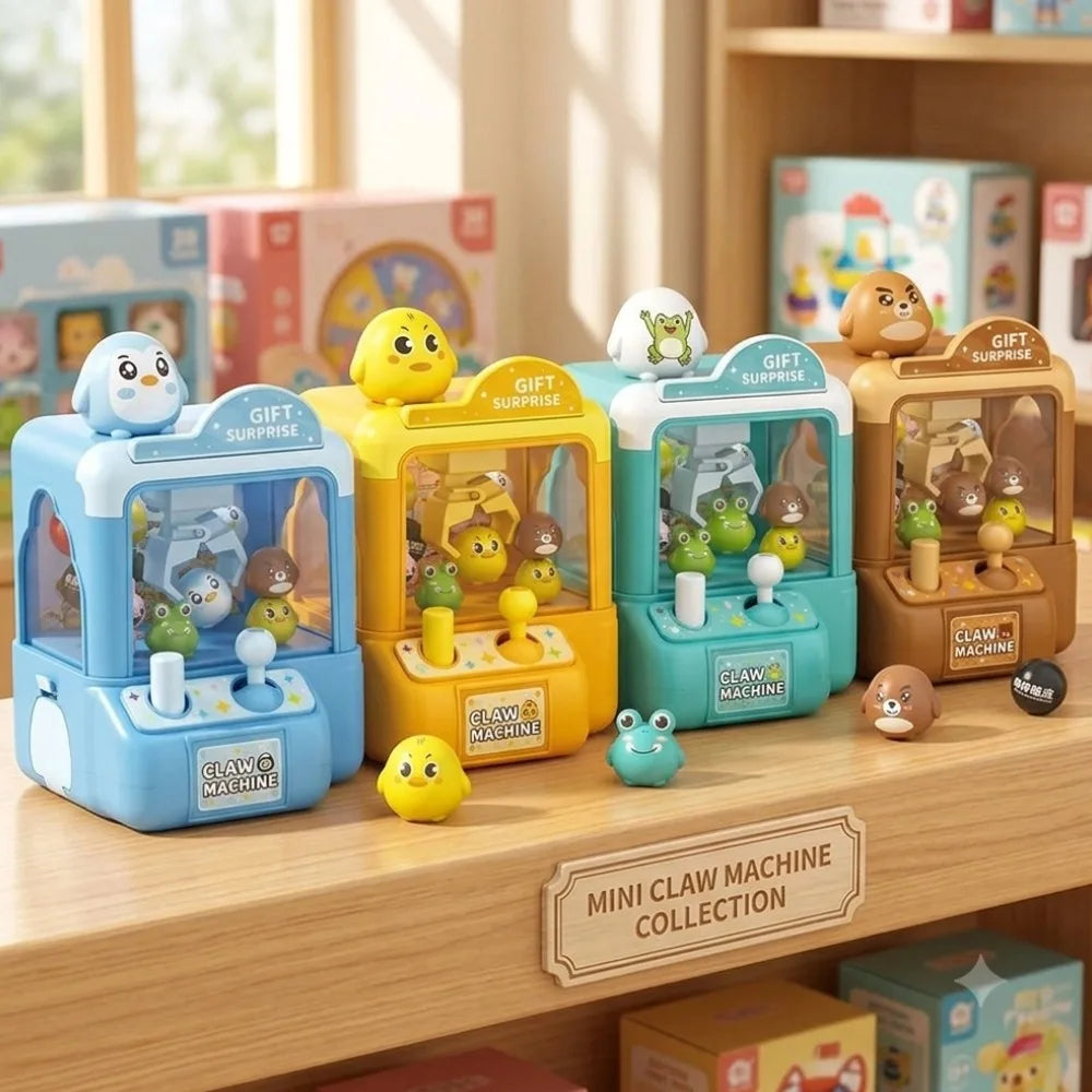 Mini Claw Machine Toy for Kids Portable Desktop Arcade Game Parent‑Child Interactive Grabber Machine Birthday Gift