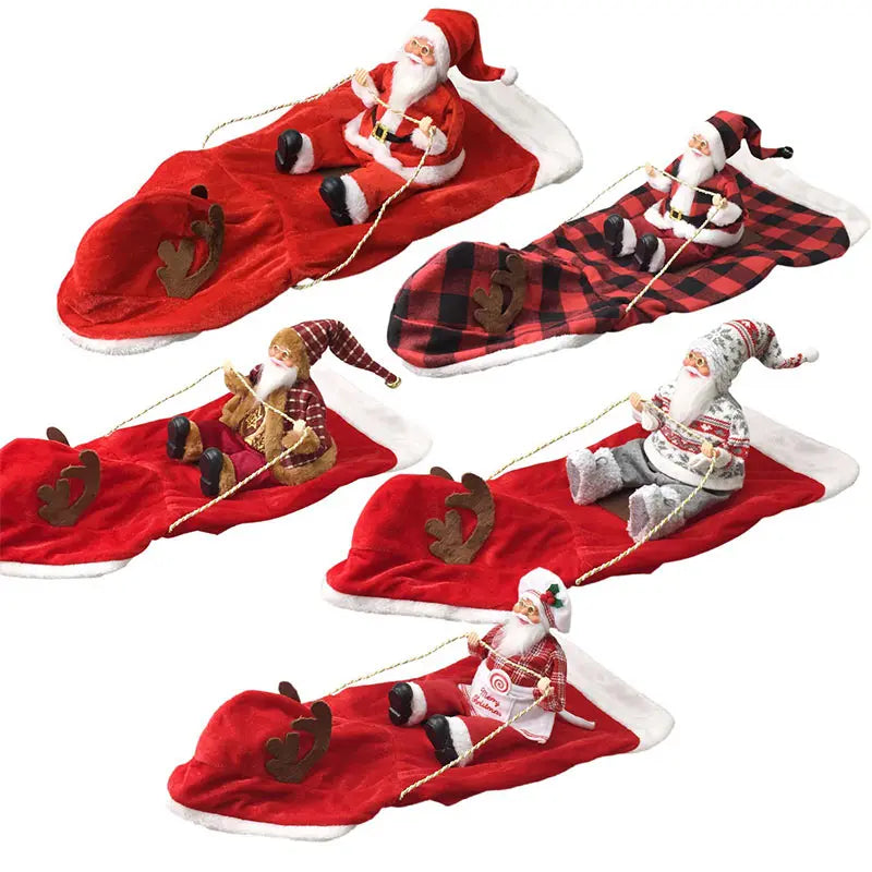 Pet Dog Christmas Santa Claus Riding Dog Costume Christmas Clothes Claus Rider Outfit With Hat Riding Deer Costume Pet Supplies