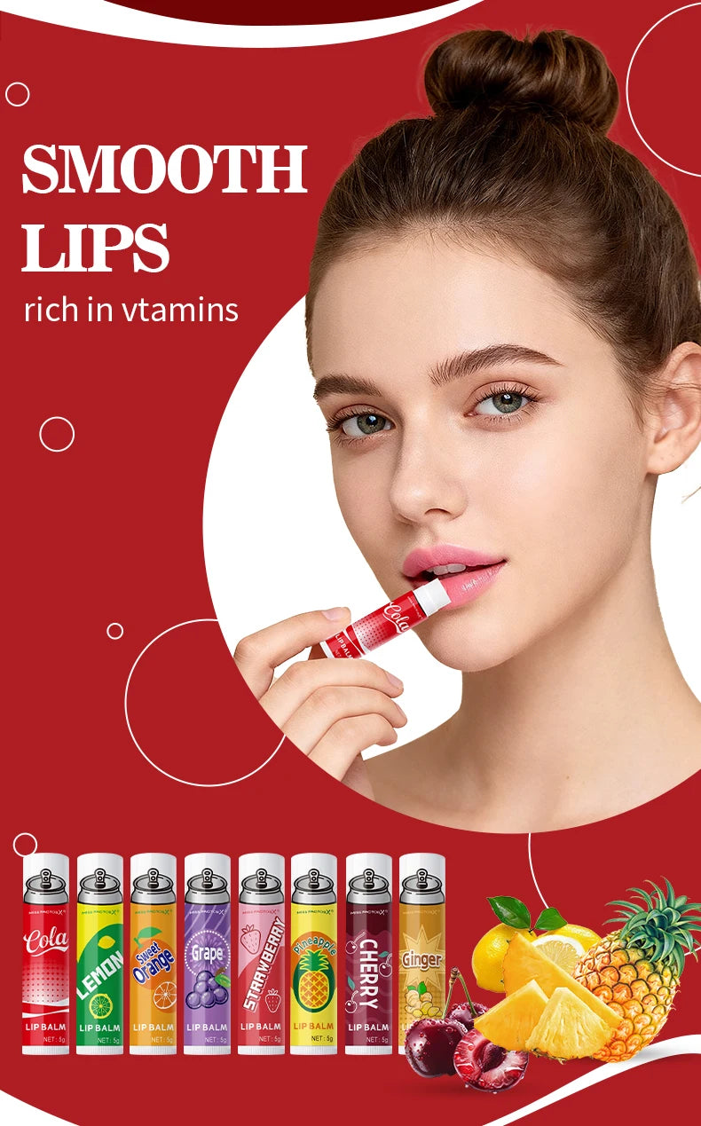 8PCS Soda-Inspired Lip Balm Set, Long-Lasting Moisture & Anti-Chapping Gift Giving