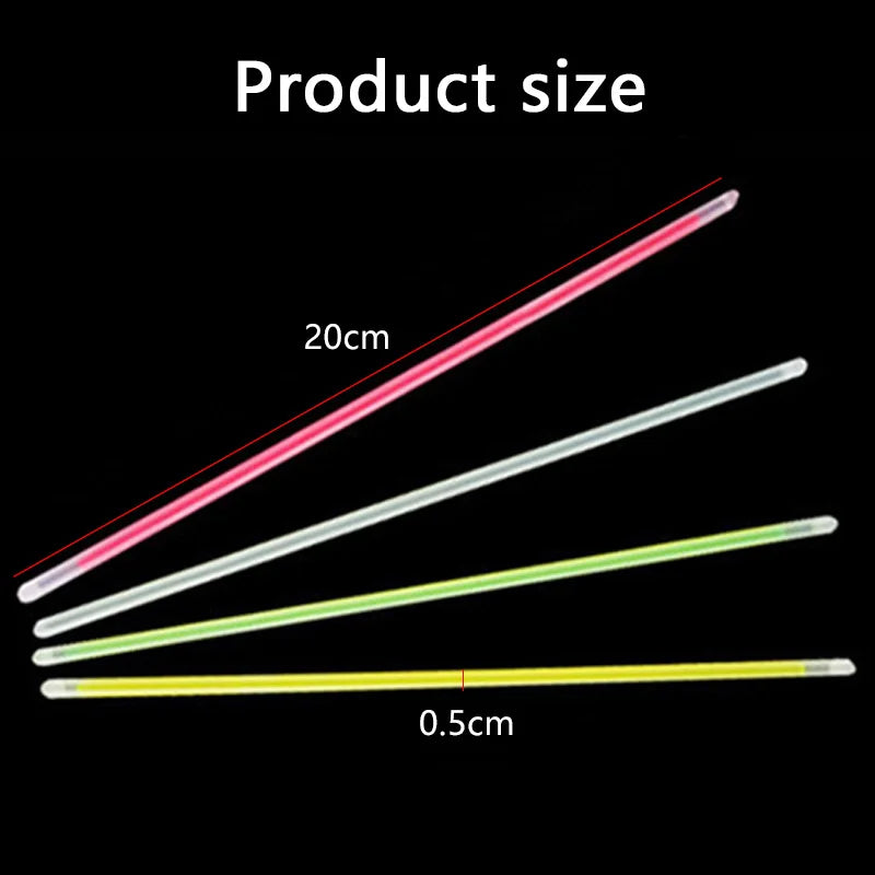 50/100Pcs Fluorescence Sticks Party Multicolor Glowing Stick Bright and  Bendy