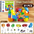 Electric Magnetic Track Set With Anti-Gravity Vehicles - 100+ Pieces For Kids Gift Toy