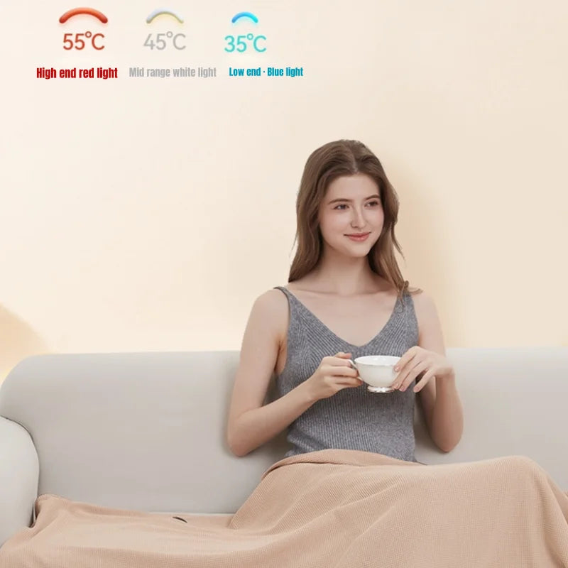 USB Electric Heated Blanket 3 Heating Levels Heated Mat Winter Wearable Body Warmer Blanket Sheet Pad for Home Use