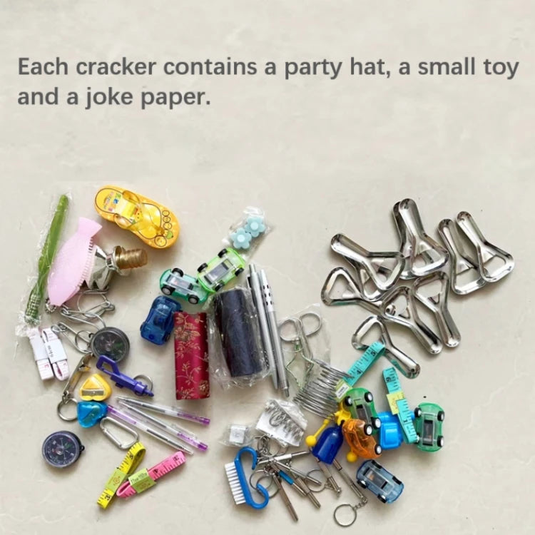 12 Inch Christmas Crackers Set of 6pcs, Christmas poppers, Christmas crackers with snap and prizes for adults