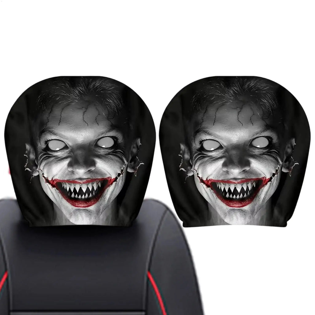 NEW Head Rest Cover For Car Universal Spooky Soft Funny Case Decor Car Headrest Covers For Daily Commuting Trip Home Trick Party