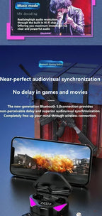 Bluetooth TWS Gaming Earphones Low Latency Wireless In-Ear Headphones With Built-in Mic LED Indicator Lights