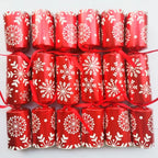 10Inch Christmas Cracker Set of 6pcs Christmas Crackers with Snap and Prize Father Christmas Snowflake Santa Claus Free Shipping