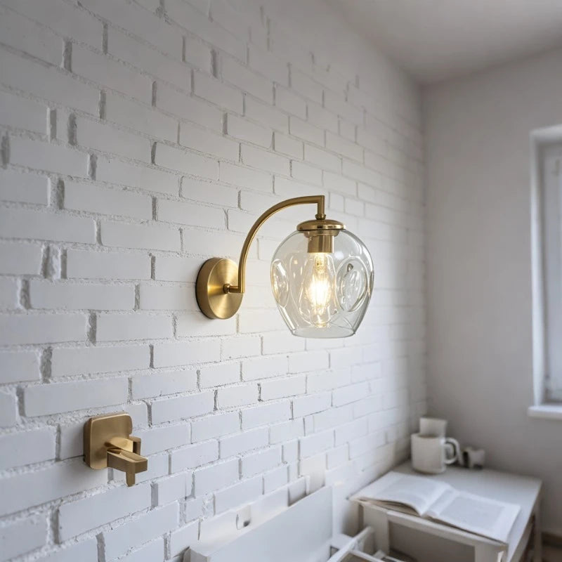 Colourful Glass Pea-Pod Wall Lamp — E27