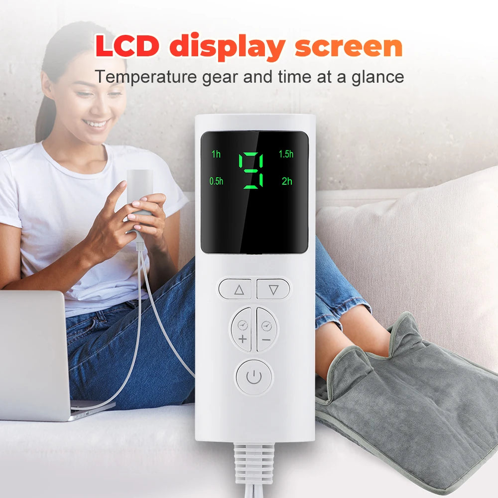 Washable Electric Heating Foot Pad Feet Warmer Household Soft Plush Thermal Heating Blanket Foot Warming Mat Home Office Bedroom