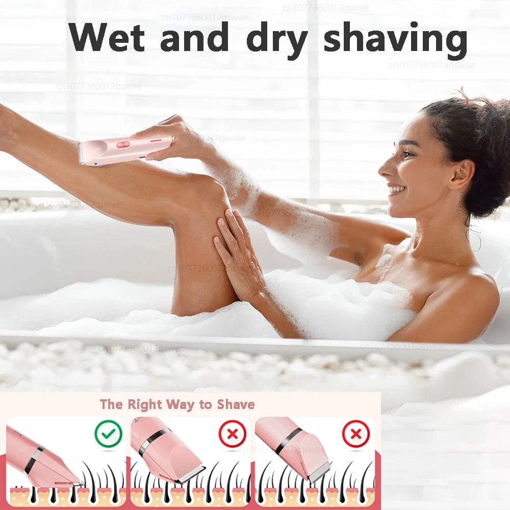 Rechargeable Women's Electric Shaver & Body Trimmer