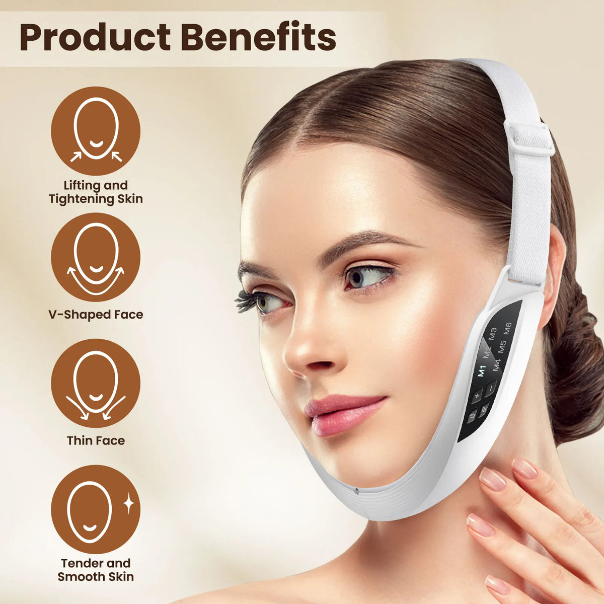 EMS V-Line Face Lifting & Jawline Toning Device