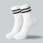 5/10/20 Pairs Neutral Solid Color Round Neck Socks Spring Summer Sweat Absorbing Breathable Comfortable All-season Sports Socks