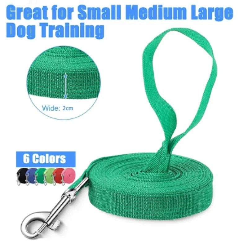 Long Nylon Dog Training Lead – 1.2m to 30m