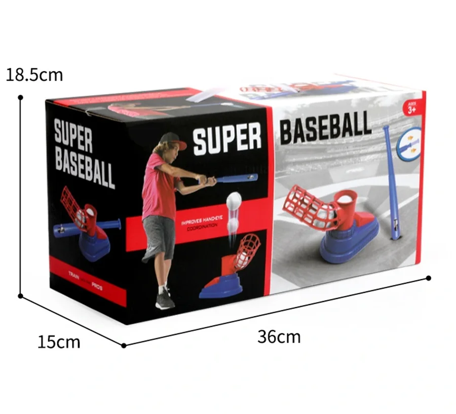Baseball Launcher Toy, 2-in-1 Foot-Operated/Manual Press Ball Pitching Machine Indoor and Outdoor Interactive Sports Game for Kids, Kinde
