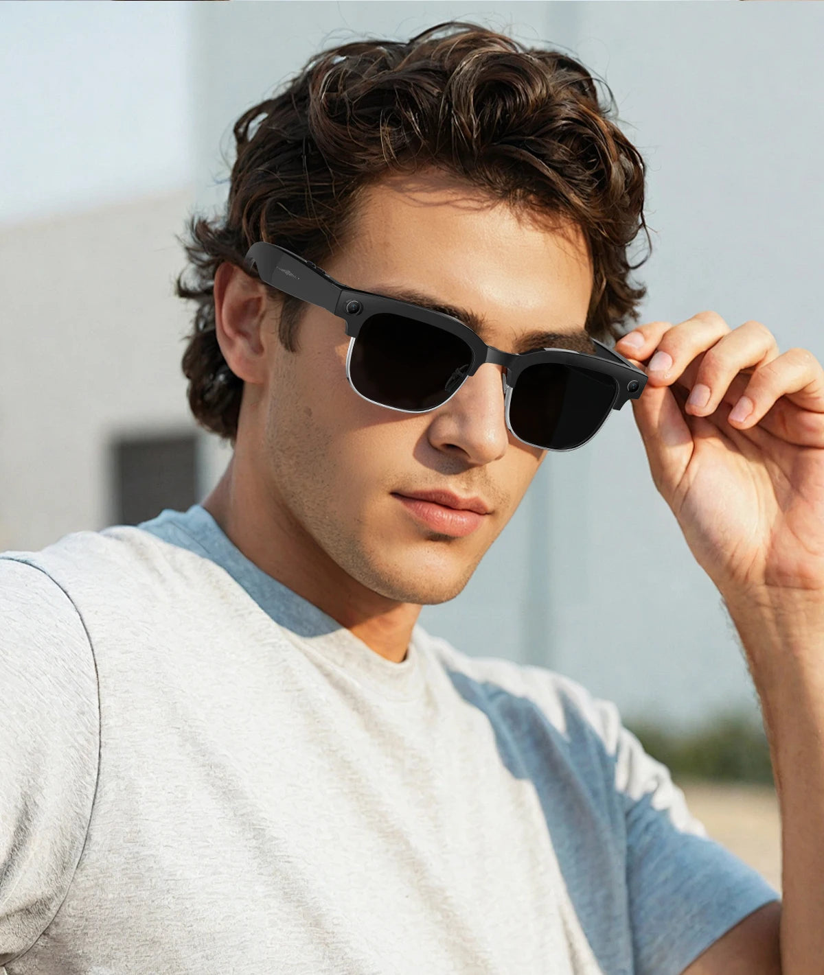 2026New 800W Pixel Camera Smart Glasses Men Video Recording AI Photo Recognition Bluetooth Call Voice Translation Sunglasses Man