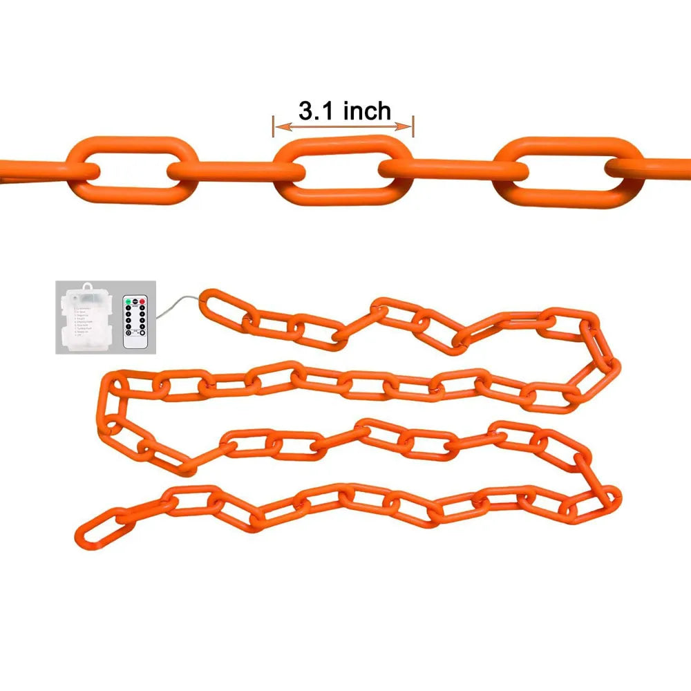 Halloween Plastic Chain String Lights – 2m or 3m, 8 Modes